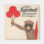  circus Poster van een aap met ballonnen Magneet (Voorkant)
