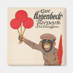  circus Poster van een aap met ballonnen Magneet
