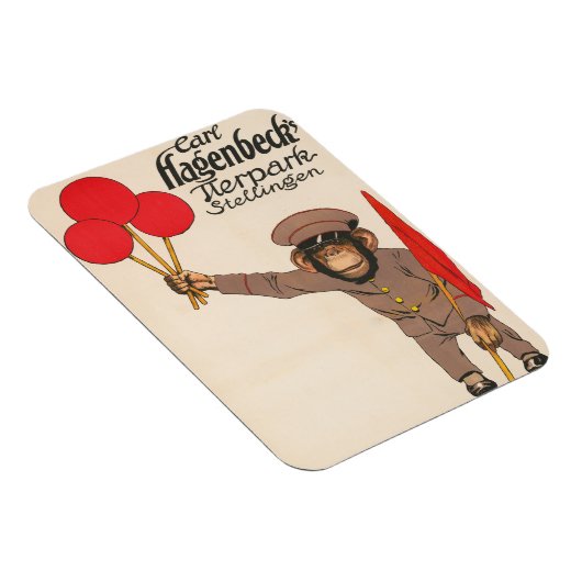  circus Poster van een aap met ballonnen Magneet (Rechterzijde)