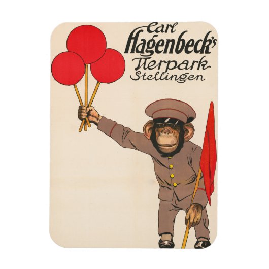  circus Poster van een aap met ballonnen Magneet (Verticaal)