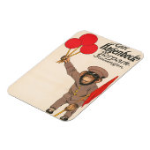  circus Poster van een aap met ballonnen Magneet (Linkerzijde)