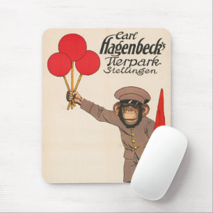  circus Poster van een aap met ballonnen Muismat