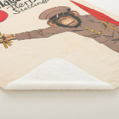 circus Poster van een aap met ballonnen Sherpa Deken (3/4)