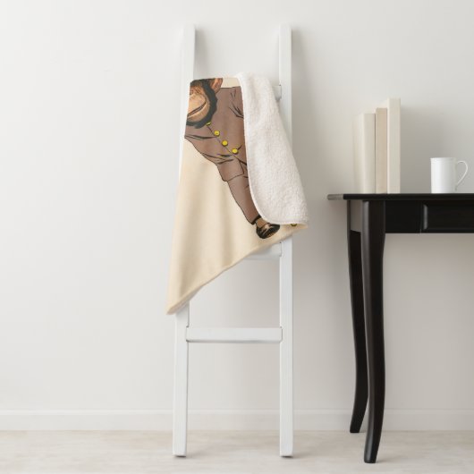 circus Poster van een aap met ballonnen Sherpa Deken (In situ)