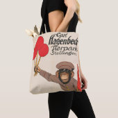 circus Poster van een aap met ballonnen Tote Bag (Dichtbij)