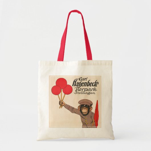circus Poster van een aap met ballonnen Tote Bag (Voorkant)
