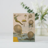 Circus Poster van een luchtballon performance Briefkaart (Staand voorkant)