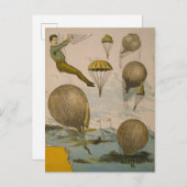 Circus Poster van een luchtballon performance Briefkaart (Voorkant / Achterkant)