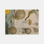 Circus Poster van een luchtballon performance Fleece Deken (Voorkant (Horizontaal))