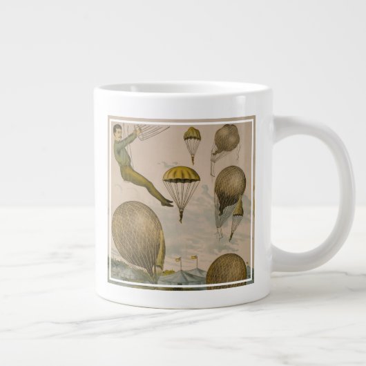 Circus Poster van een luchtballon performance Grote Koffiekop (Rechts)