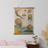 Circus Poster van een luchtballon performance Hangend Wandkleed (Slaapkamer)