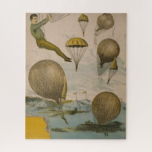 Circus Poster van een luchtballon performance Legpuzzel (Verticaal)
