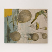 Circus Poster van een luchtballon performance Legpuzzel (Horizontaal)