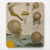 Circus Poster van een luchtballon performance Muismat (Voorkant)