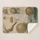 Circus Poster van een luchtballon performance Sherpa Deken (Voorkant (horizontaal))