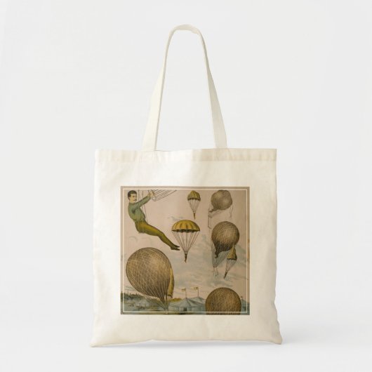 Circus Poster van een luchtballon performance Tote Bag (Voorkant)