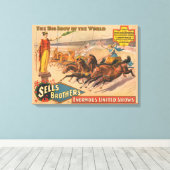  circus Poster van een Romeinse wagenrennen Canvas Afdruk (Insitu (Houten vloer))