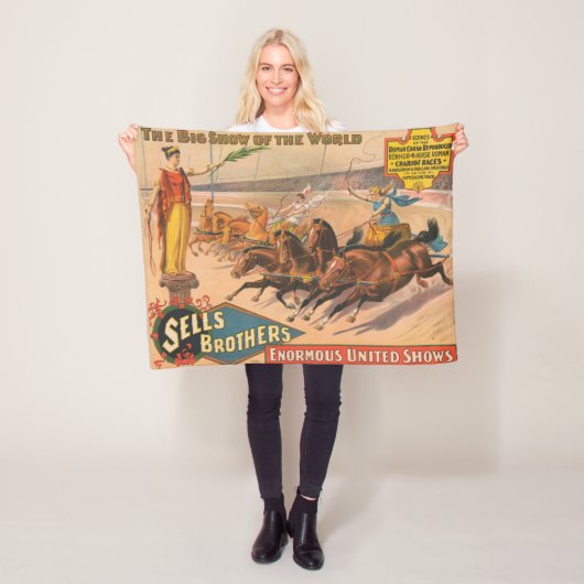  circus Poster van een Romeinse wagenrennen Fleece Deken (In situ)