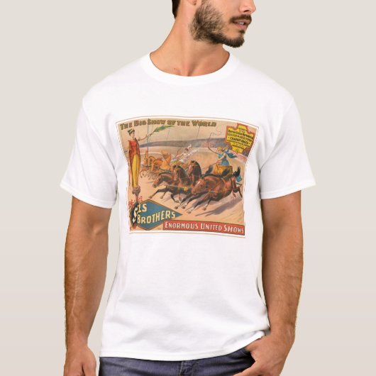  circus Poster van een Romeinse wagenrennen T-shirt (Voorkant)