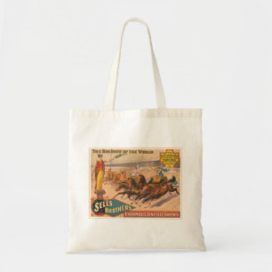 circus Poster van een Romeinse wagenrennen Tote Bag