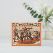 Circus Poster van grote Denen met trainer Briefkaart (Staand voorkant)