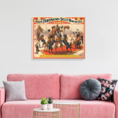 Circus Poster van grote Denen met trainer Canvas Afdruk (Insitu (Woonkamer))