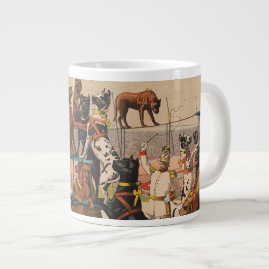 Circus Poster van grote Denen met trainer Grote Koffiekop (Voorkant rechts)