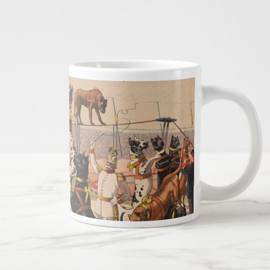 Circus Poster van grote Denen met trainer Grote Koffiekop (Rechts)