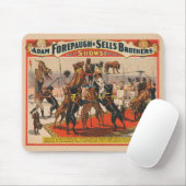 Circus Poster van grote Denen met trainer Muismat (Met muis)