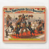 Circus Poster van grote Denen met trainer Muismat (Voorkant)