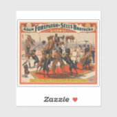Circus Poster van grote Denen met trainer Sticker (Vel)