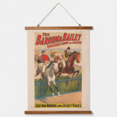 Circus Poster van jockeys op paarden springen een Hangend Wandkleed (Voorkant)