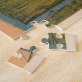 Circus Poster van jockeys op paarden springen een  Legpuzzel (Zijkant)