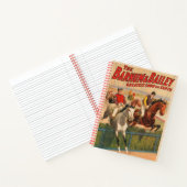 Circus Poster van jockeys op paarden springen een Notitieboek (Binnen)