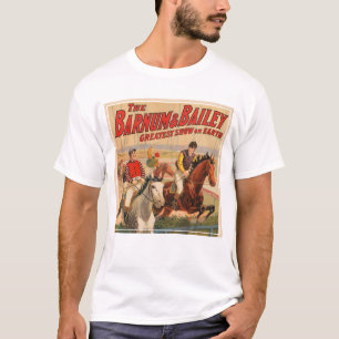 Circus Poster van jockeys op paarden springen een T-shirt