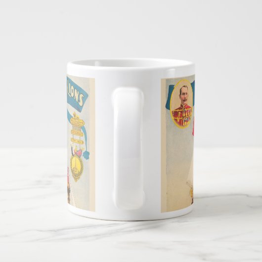 Circus Poster van Julius Seeth met zijn leeuwen Grote Koffiekop (Achterkant)