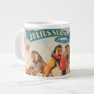 Circus Poster van Julius Seeth met zijn leeuwen Grote Koffiekop