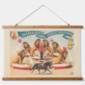 Circus Poster van Julius Seeth met zijn leeuwen Hangend Wandkleed (Voorkant)