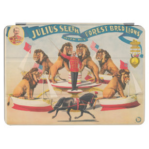 Circus Poster van Julius Seeth met zijn leeuwen iPad Air Cover