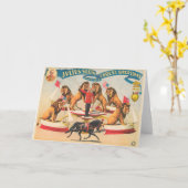 Circus Poster van Julius Seeth met zijn leeuwen Kaart (Gele Bloem)