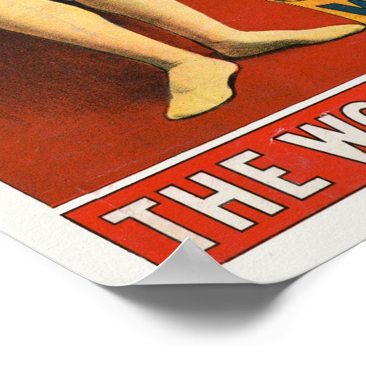  circus Poster van mannetjes ruitertjes & clown (Hoek)