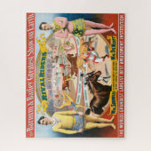  circus Poster van mannetjes ruitertjes & clown Legpuzzel (Verticaal)