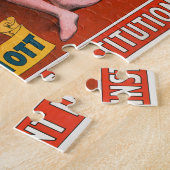  circus Poster van mannetjes ruitertjes & clown Legpuzzel (Zijkant)