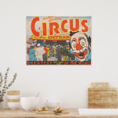 Circus Poster van mensen die de grote top betreden (Keuken)