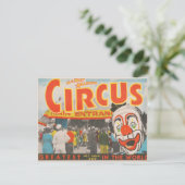 Circus Poster van mensen die de grote top betreden Briefkaart (Staand voorkant)