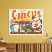 Circus Poster van mensen die de grote top betreden Canvas Afdruk (Insitu (Woonkamer))