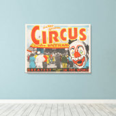 Circus Poster van mensen die de grote top betreden Canvas Afdruk (Insitu (Houten vloer))