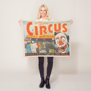 Circus Poster van mensen die de grote top betreden Fleece Deken