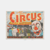 Circus Poster van mensen die de grote top betreden Fleece Deken (Voorkant (Horizontaal))