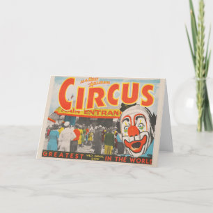 Circus Poster van mensen die de grote top betreden Kaart